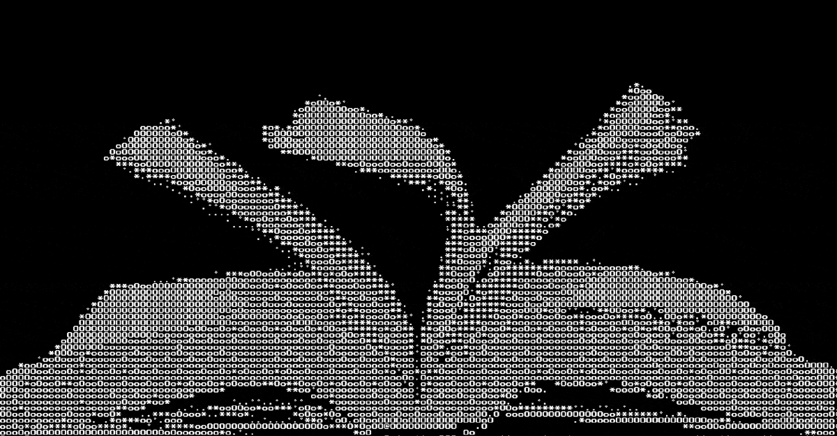 Pixelated animation of a book rapidly flipping pages